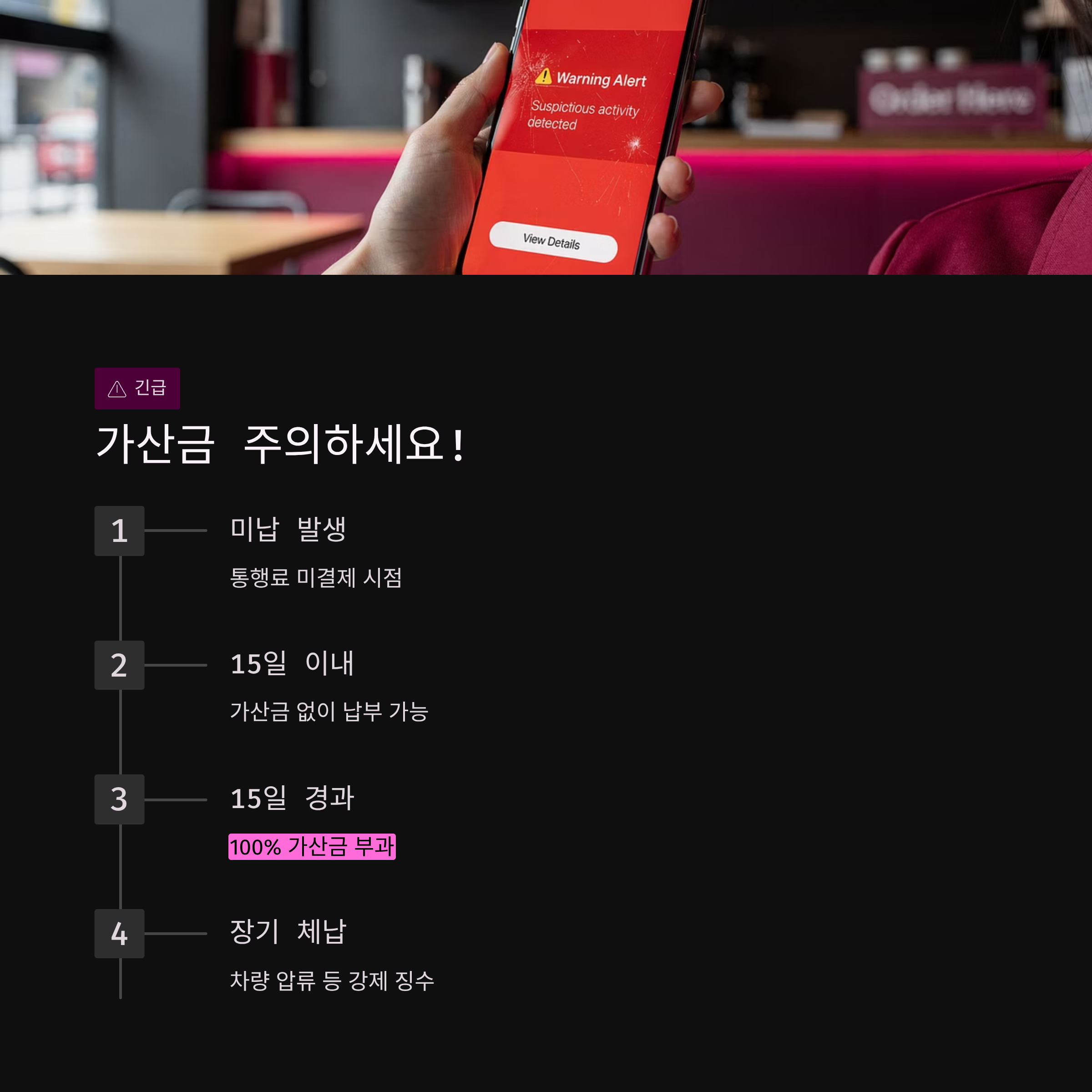 고속도로 하이패스 미납