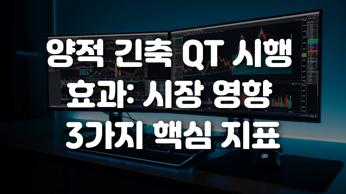 양적 긴축 QT 시행 효과 시장 영향 3가지 핵심 지표