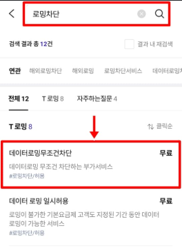 데이터로밍무조건차단 해지 필수 티월드 유심보호 SKT