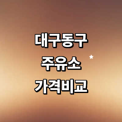 대구 동구 주유소