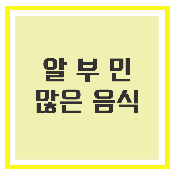 알부민 많은 음식