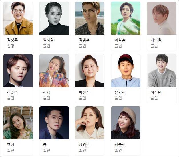 내일은 국민가수 출연진