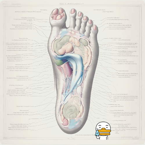 발바닥 주요 다양한 혈 자리