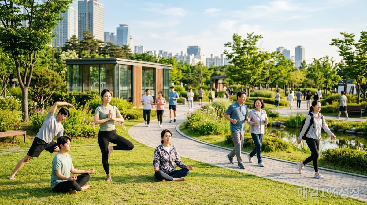 다양한 멘탈 웰빙 활동을 함께하는 한국인들의 통합적인 일상 풍경