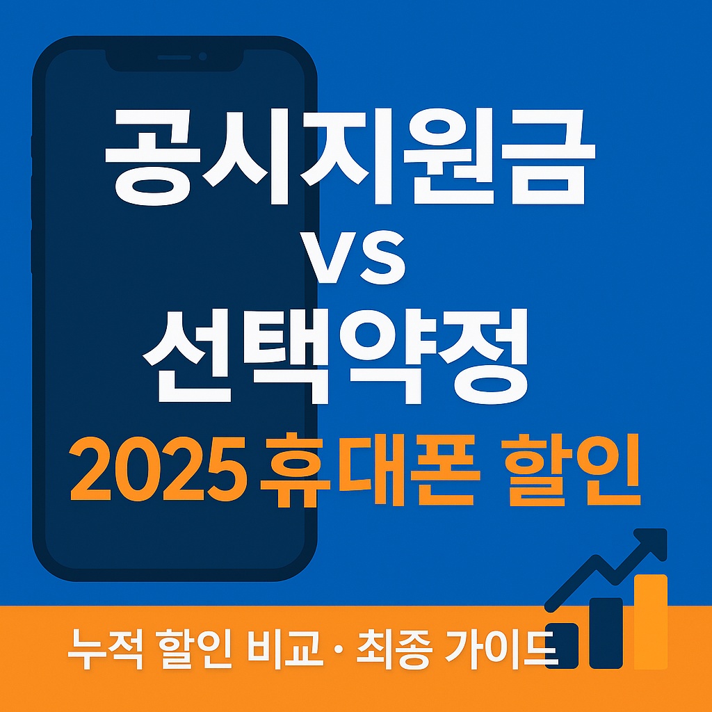 공시지원금 vs 선택약정 - 2025 휴대폰 할인