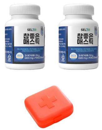 참좋은 매스틱 180정 + 알약 케이스 랜덤발송, 2개