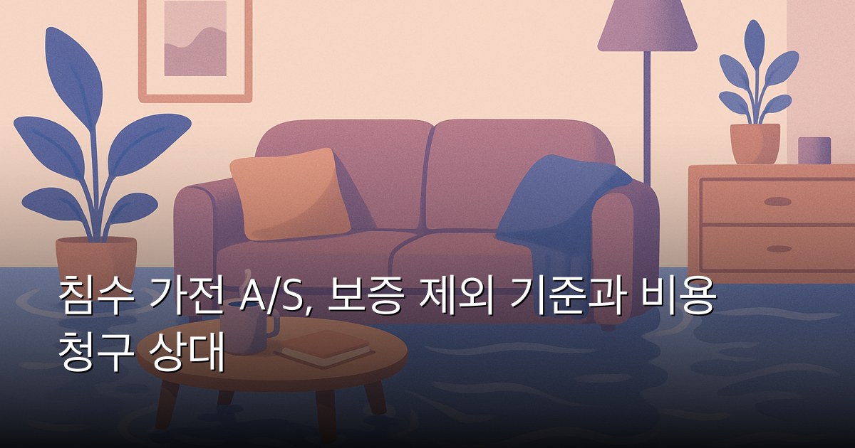 침수 가전 A/S, 보증 제외 기준과 비용 청구 상대