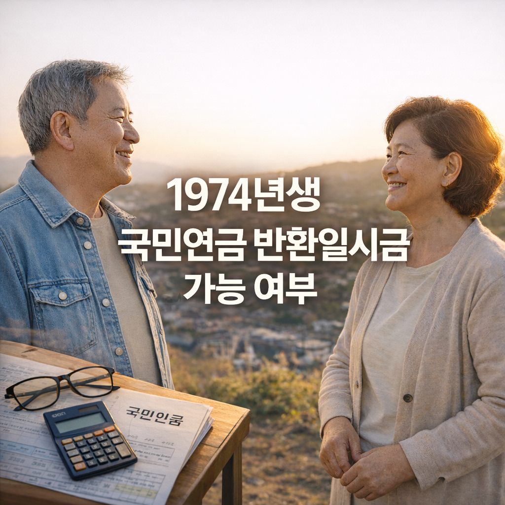 1974년생 국민연금 반환일시금 가능 여부|받을 수 있는 조건은?