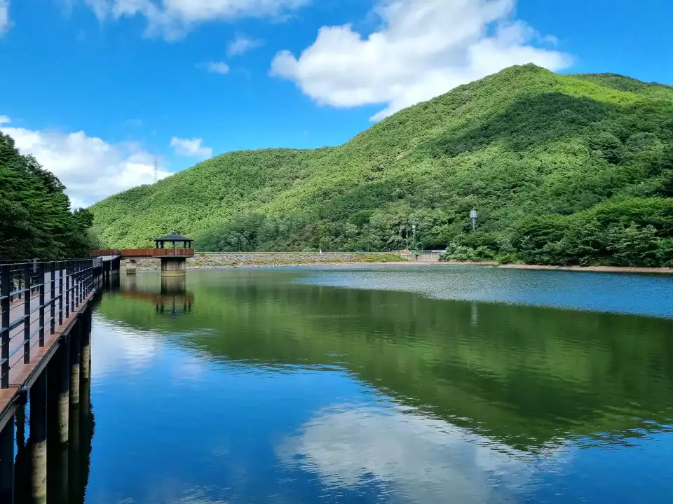 생각하는 의자 근처에서 본 내관지 뷰는 끝내줍니다.