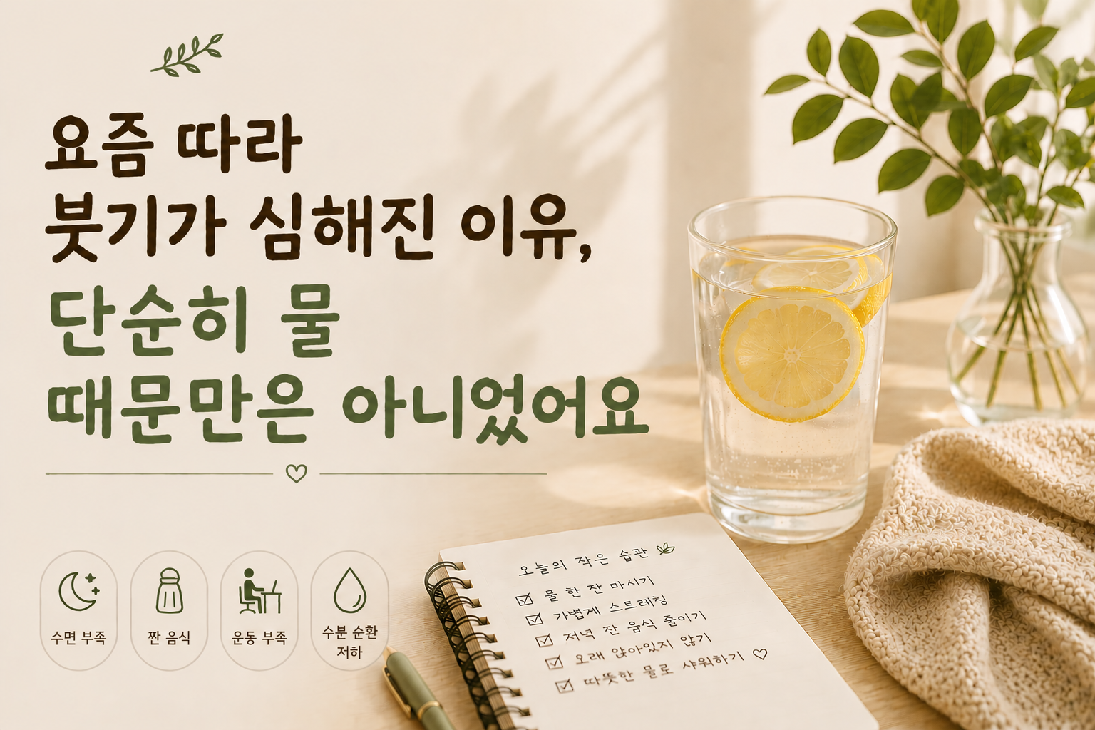 붓기가 심해진 이유