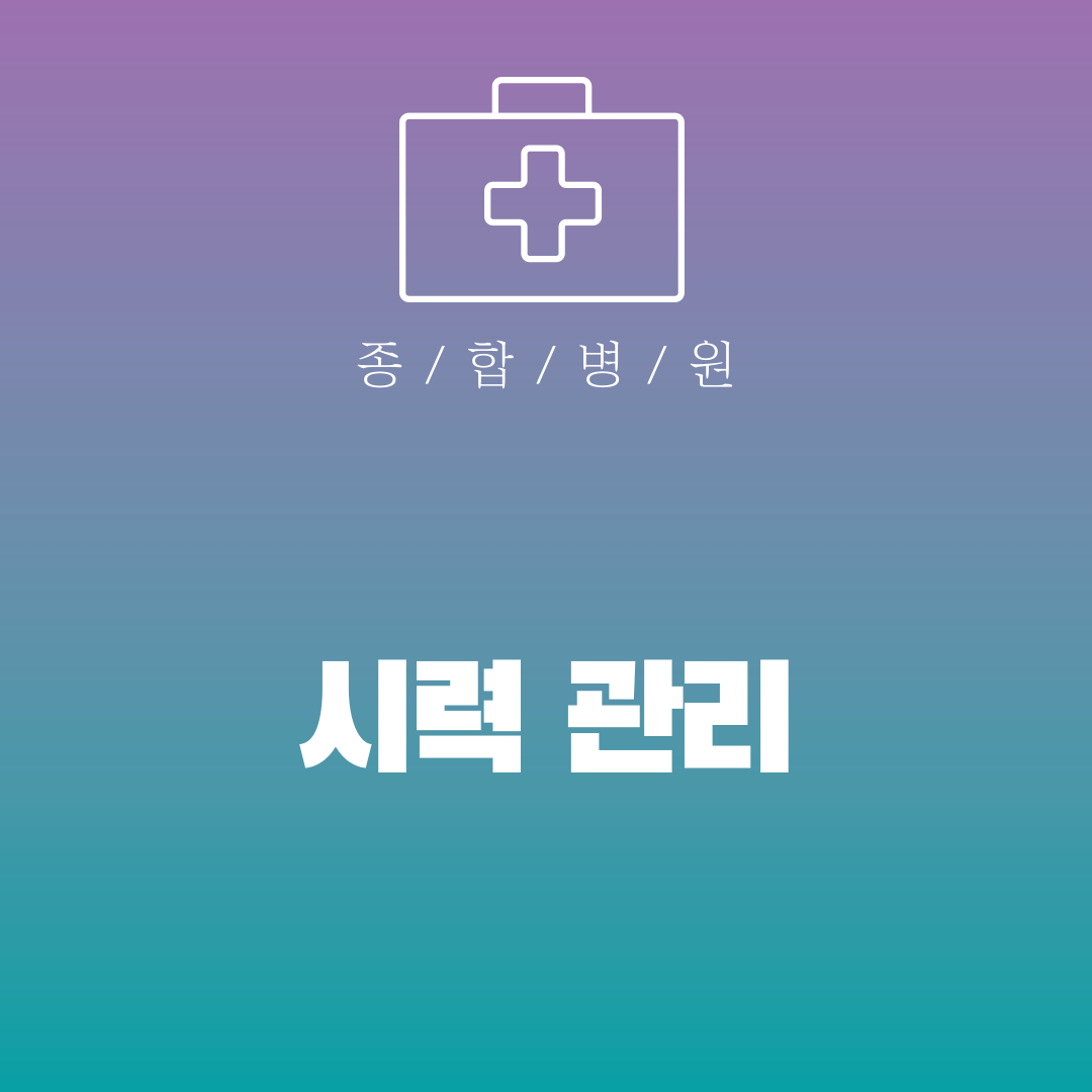 시력 관리