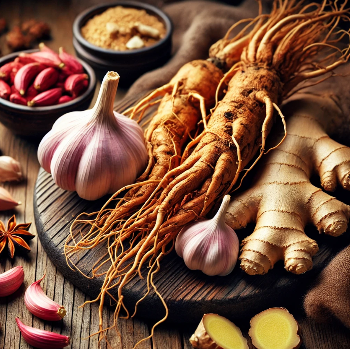 홍삼, 마늘, 생강 이미지