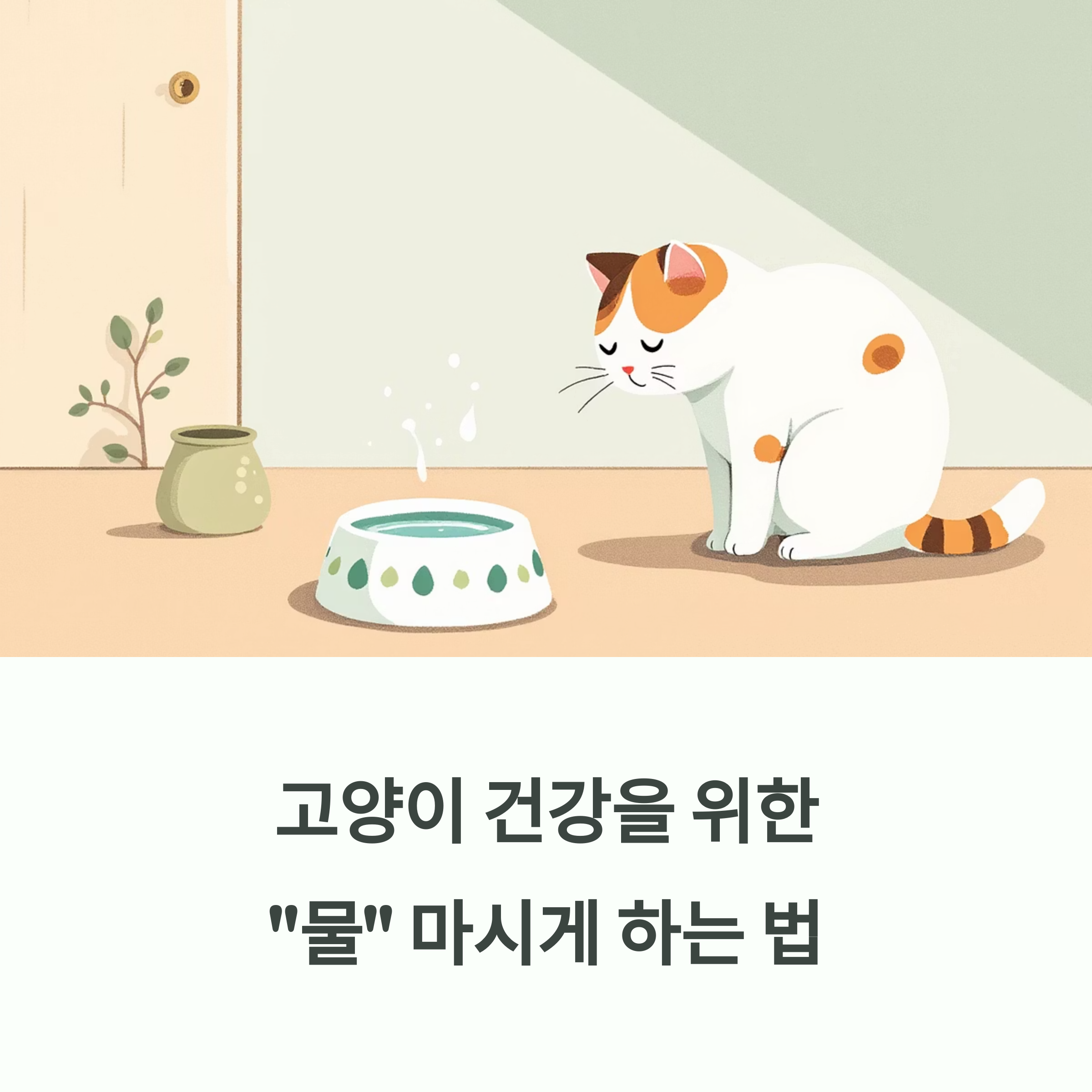 고양이 건강을 위한 물 마시게 하는 법