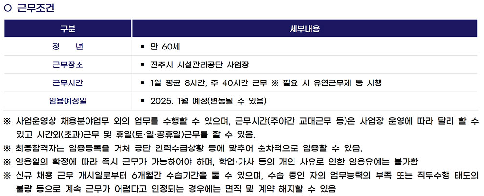 진주시 시설관리공단 공개채용