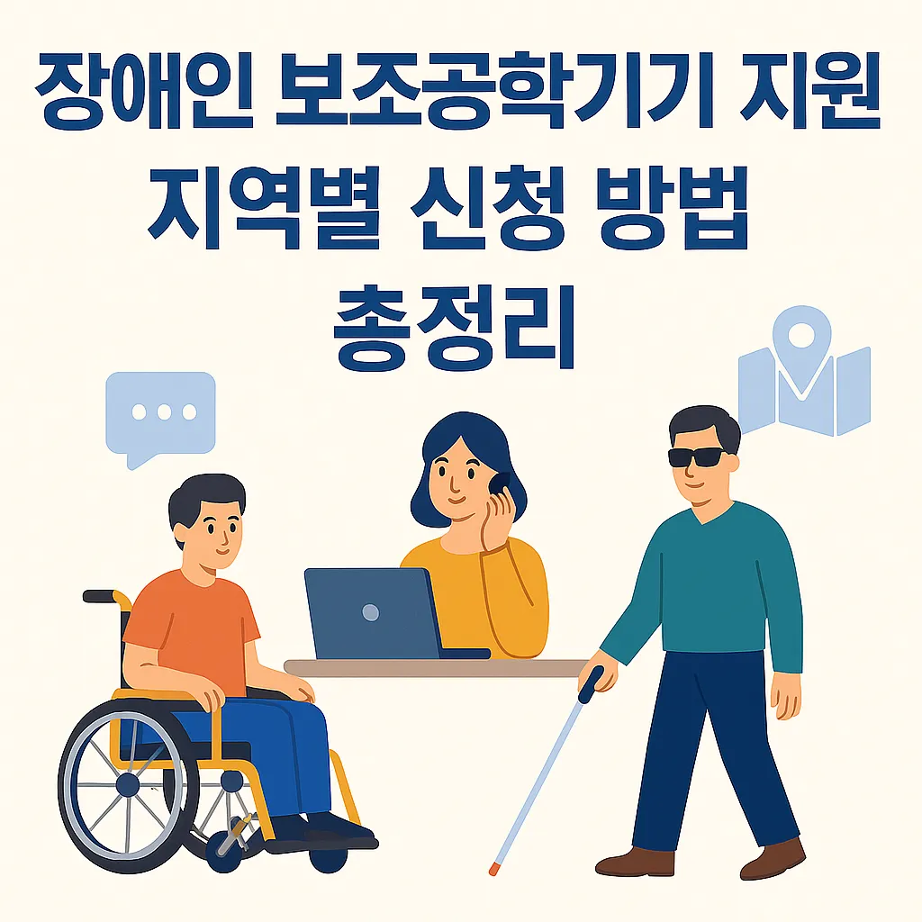 보조공학기기 지원 신청 방법 총정리｜지역별 연락처까지 안내