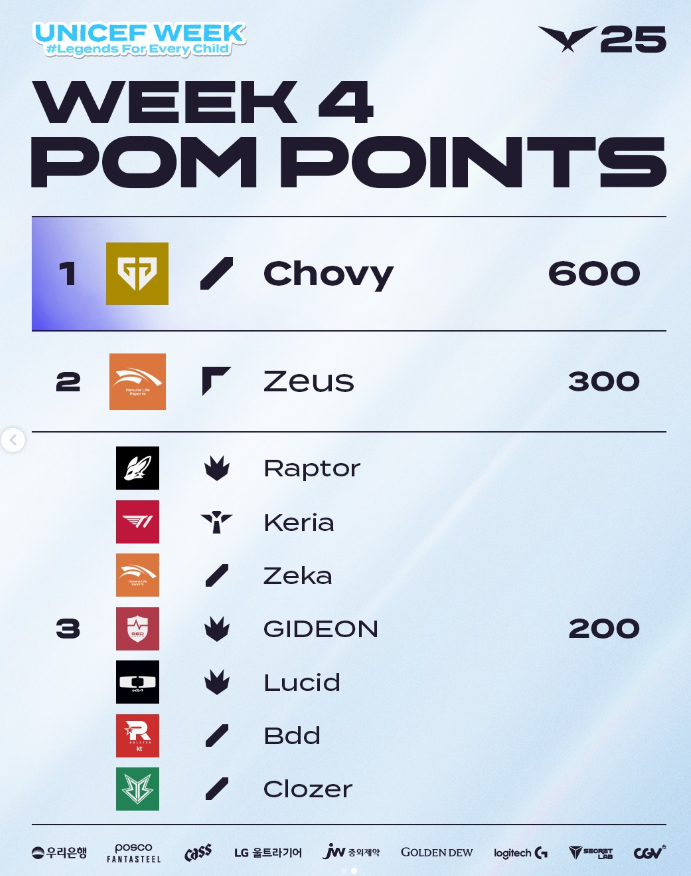 LCK 경기일정