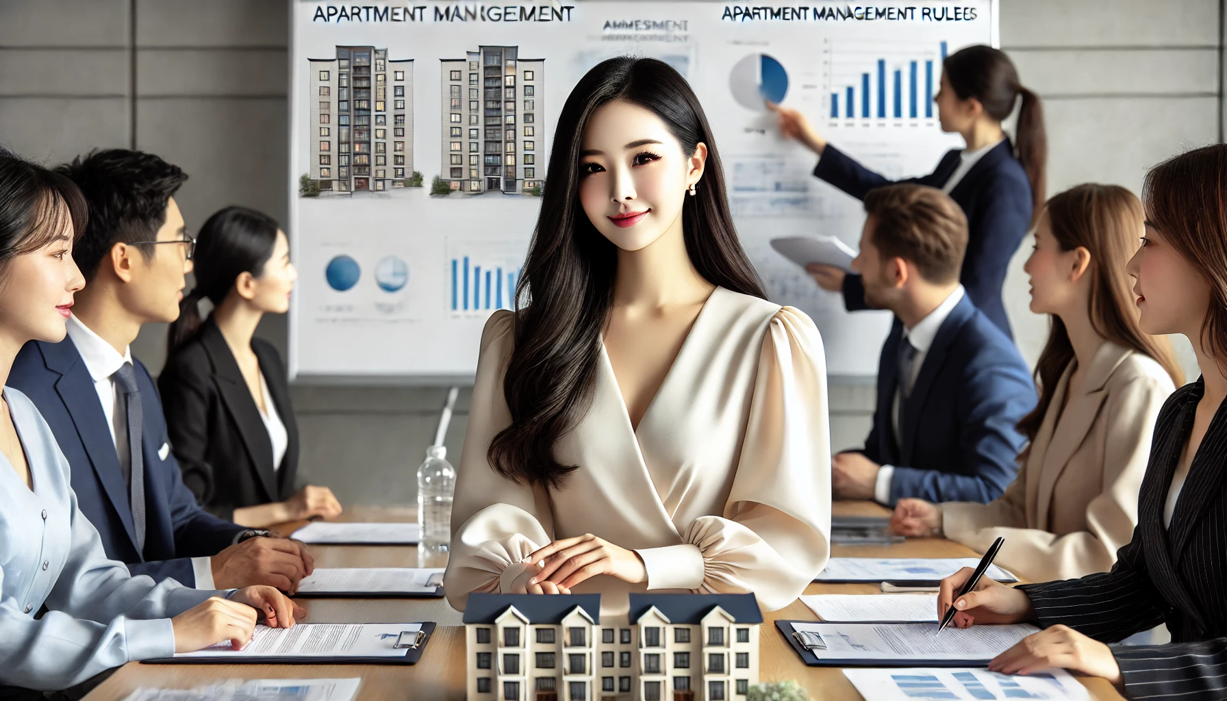 아파트관리규약 관련 회의하는 이미지