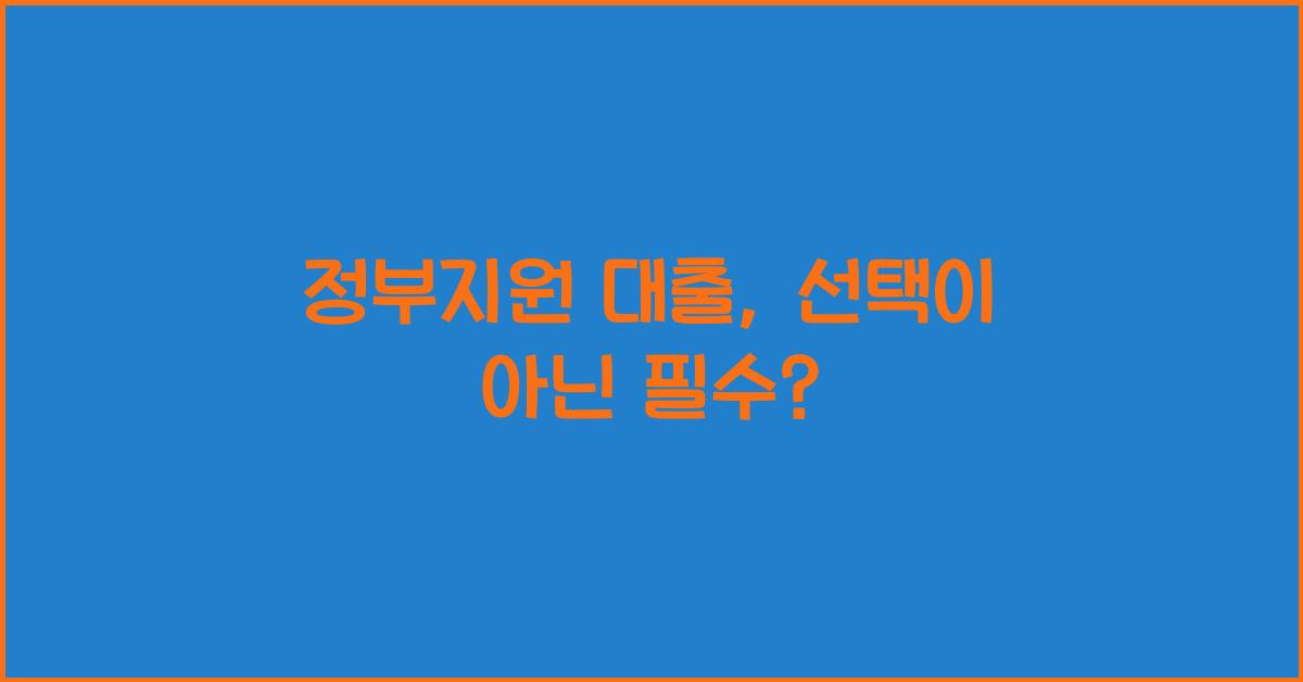 정부지원 대출