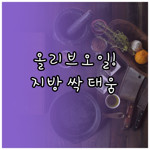 올리브오일 다이어트 루틴과 체지방 연..