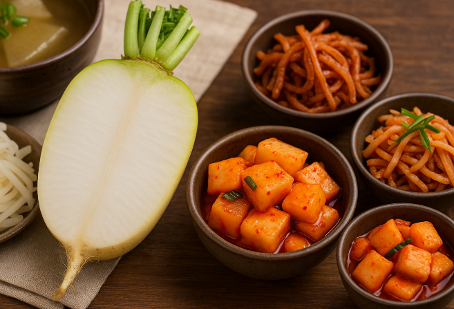 무 한 통으로 펼쳐보는 사계절 식탁 아이디어