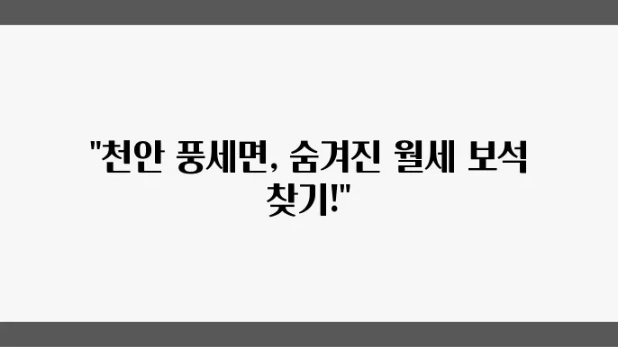 충남 천안시 동남구 풍세면 아파트 월세 시세, 가격비교