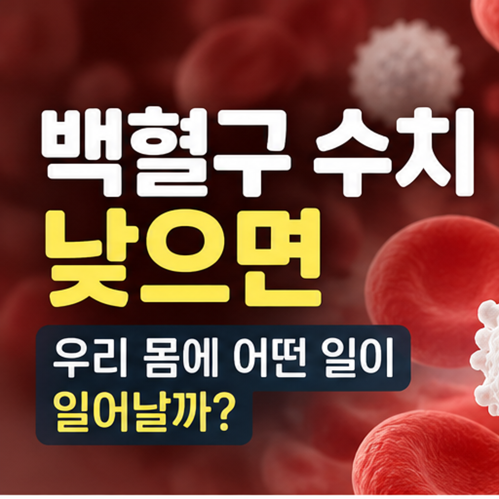 백혈구 수치 낮으면