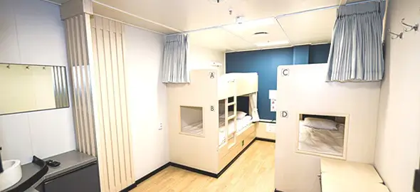 울진-울릉도-썬플라워크루즈-객실-2등객실(4인실)