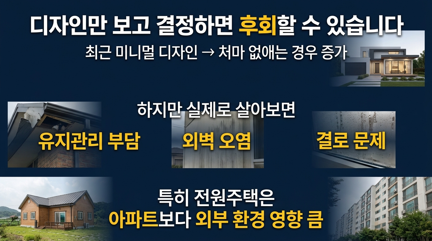 디자인만 보고 결정하면 후회할 상황이 발생
