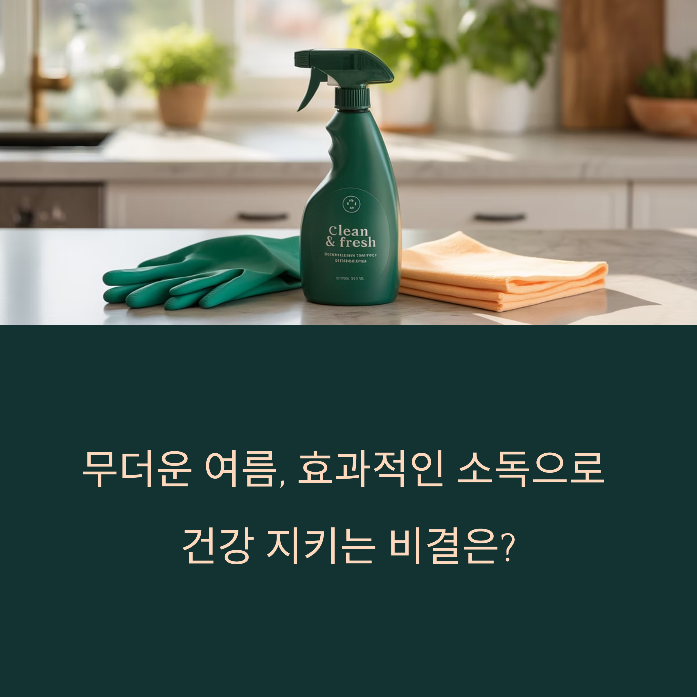 여름철 위생을 지키는 안전한 소독 방법 가이드