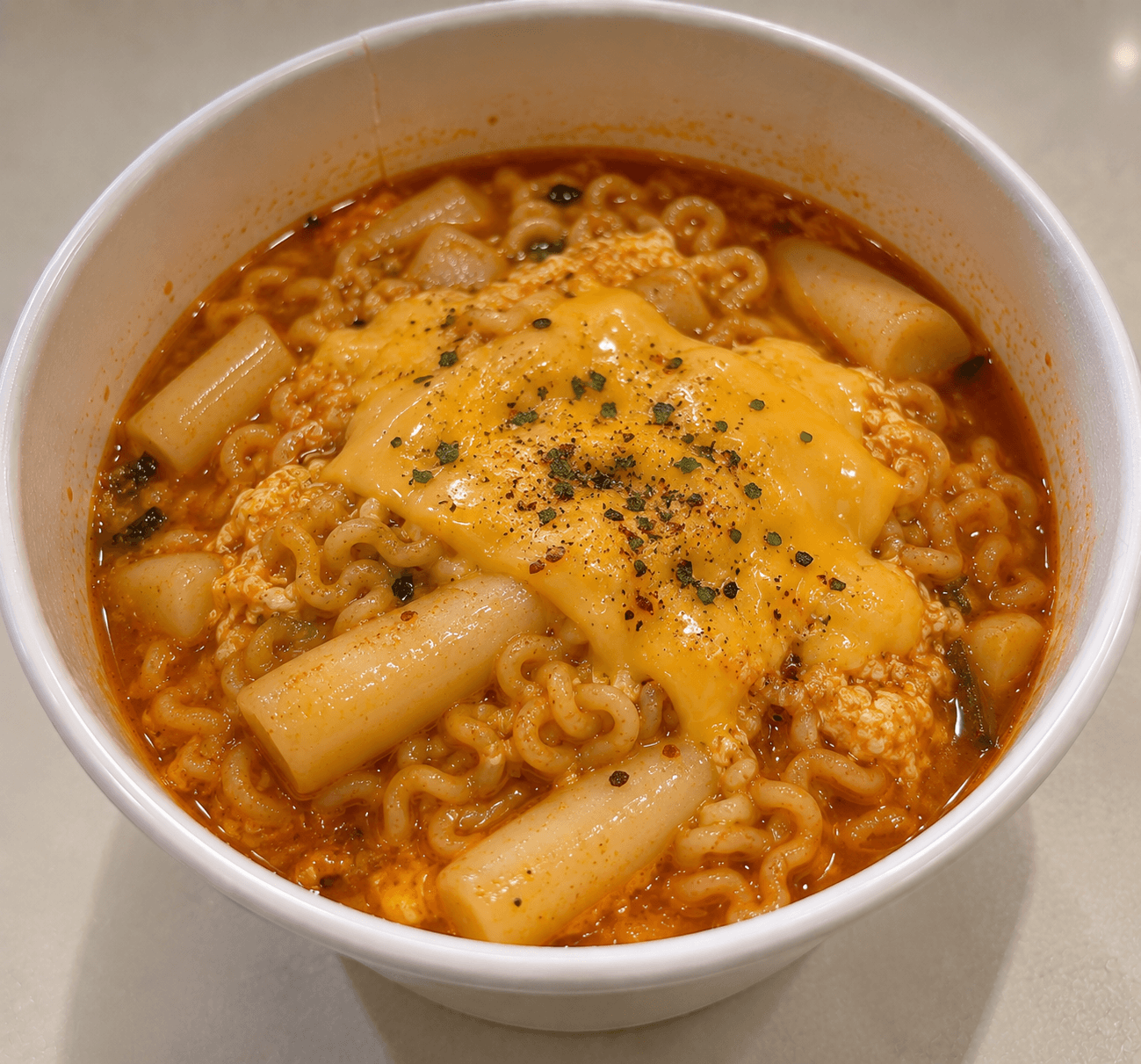 편의점 치즈 떡라면