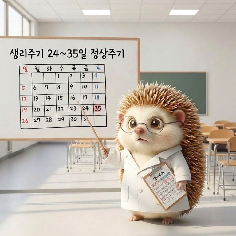 생리주기 설명하는 도치씨 연구원