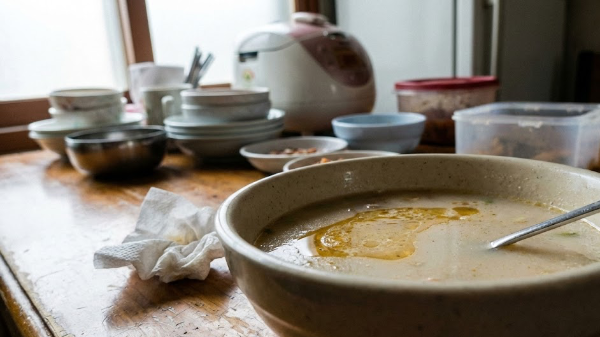 기름이 가득한 설렁탕 사진