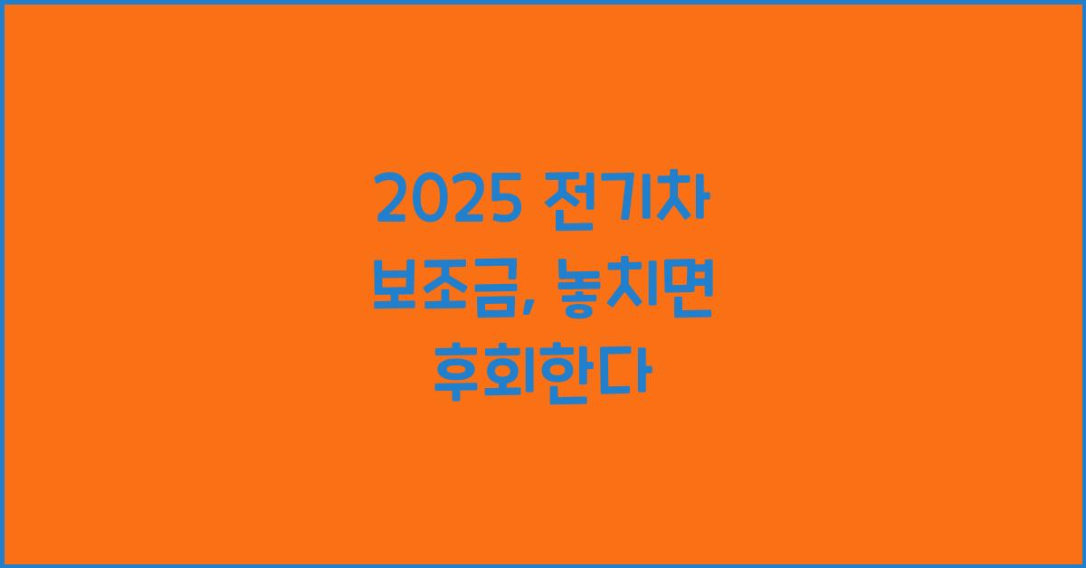 2025 전기차 보조금