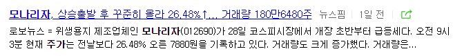 모나리자 주가 전망
