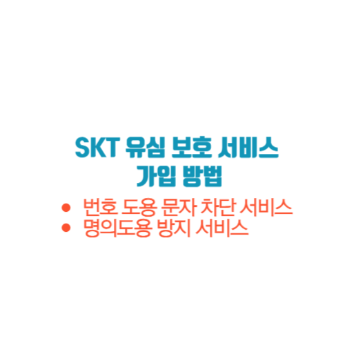 SKT 유심 보호 서비스 가입 방법
