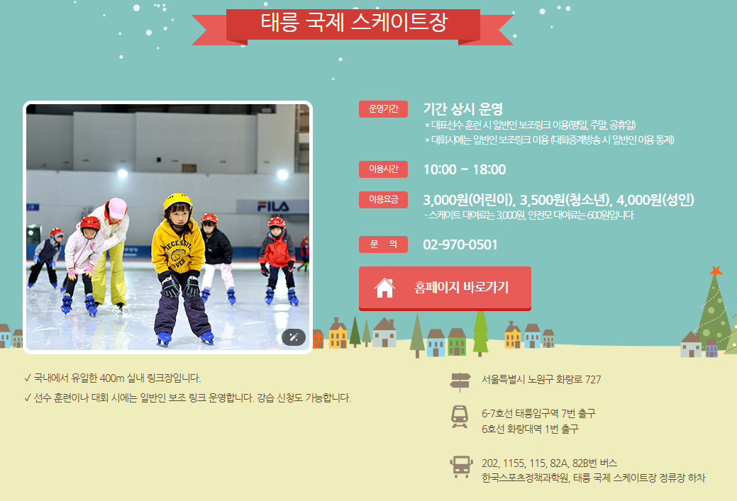 서울의하얀겨울-태능국제스케이트장