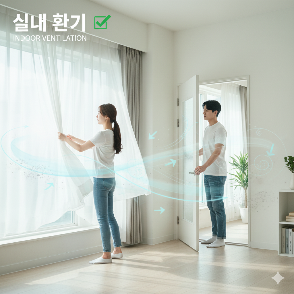 미세먼지, 초미세먼지, 실내미세먼지, 조리오염, 재부유먼지, 난방공기질, 환기타이밍, 실내환경관리, PM2_5, 공기정체