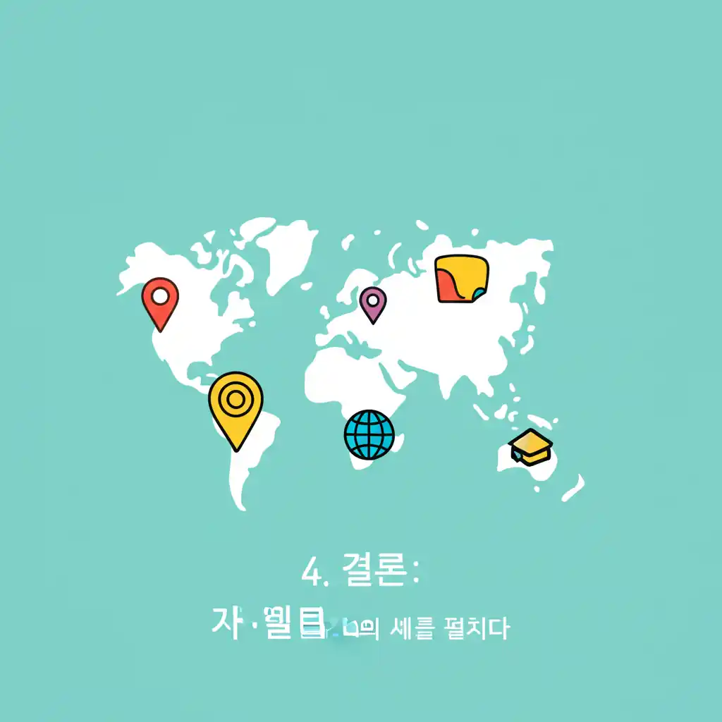 4. 결론: 나만의 세계를 펼치다 섹션을 위한 세계 지도 크게보기 탐색 이미지.