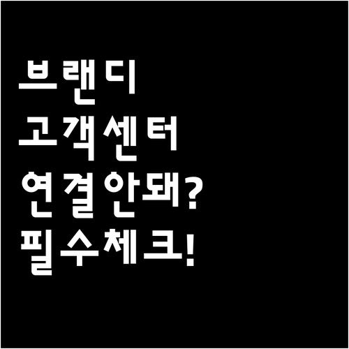브랜디 쇼핑 불편 해소를 위한 고객센..