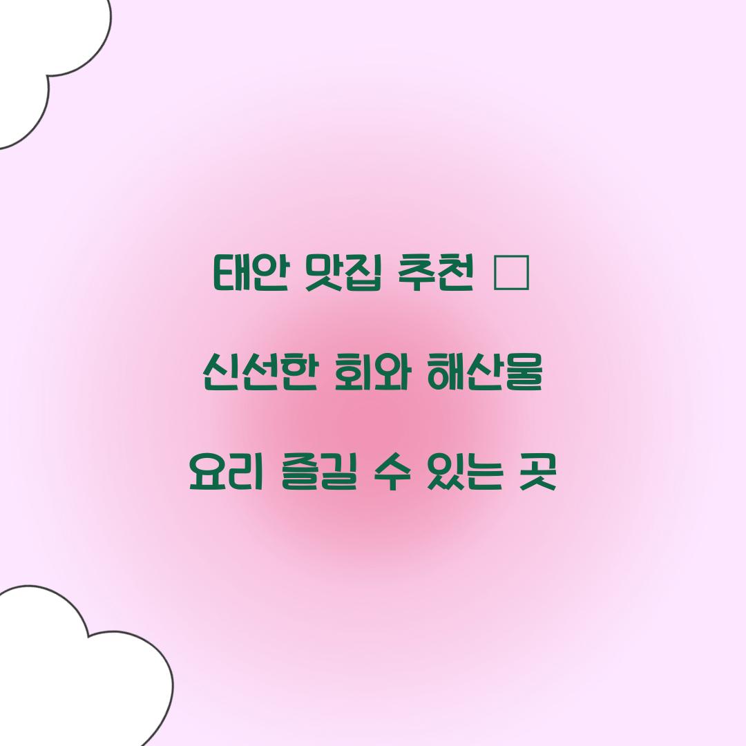 태안 맛집 추천