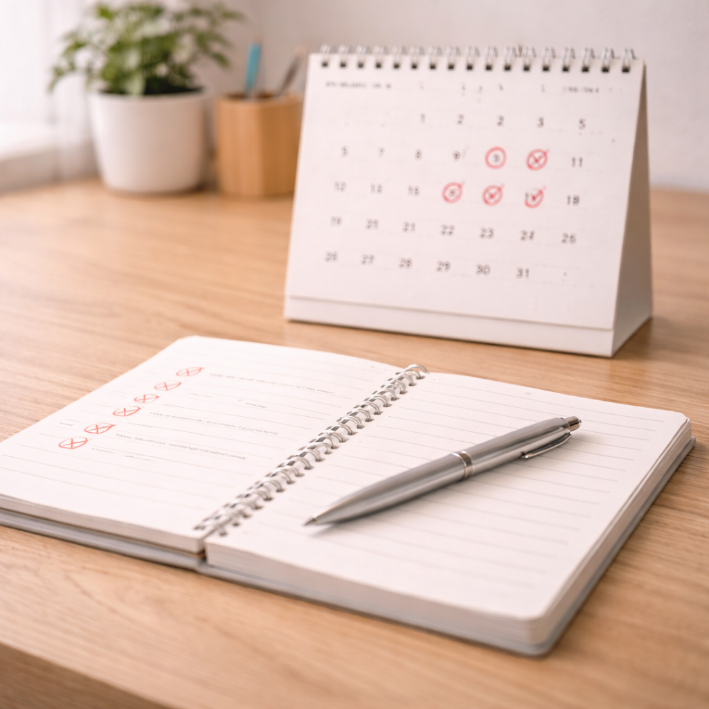 치질 시술·수술 후 회복기간과 일상 복귀 계획을 상징하는 이미지