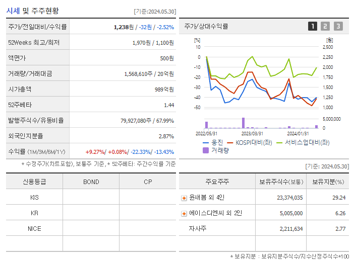 웅진_기업개요