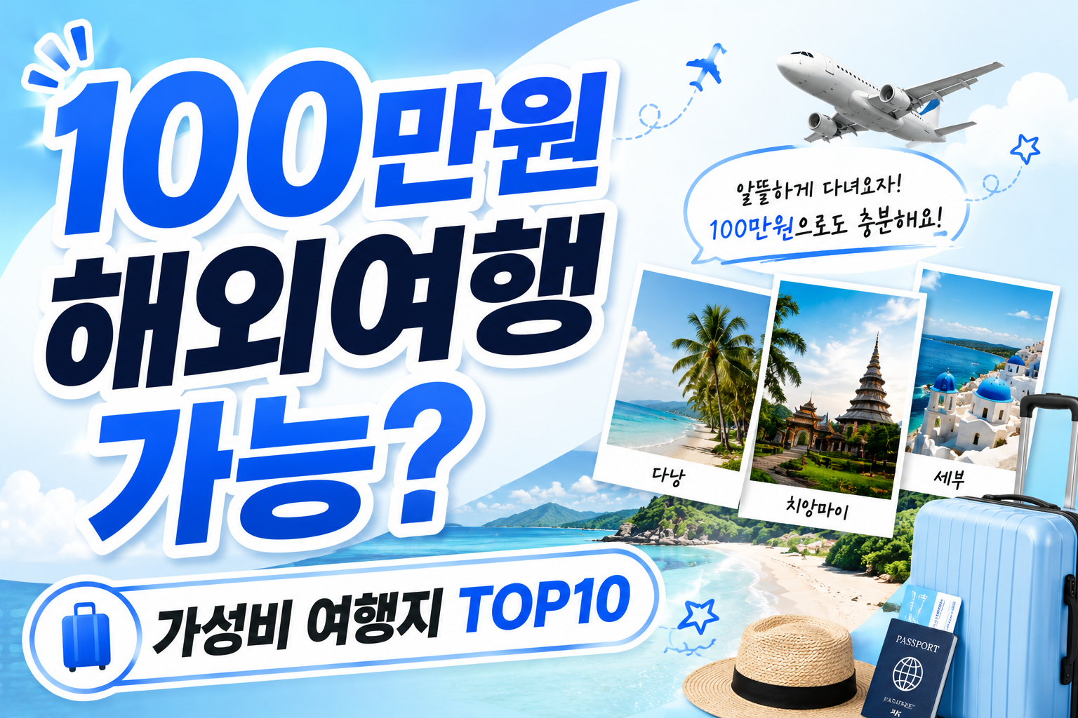 2026 가성비 해외여행지 추천 TOP10, 100만 원 이하로 다녀오기 좋은 나라