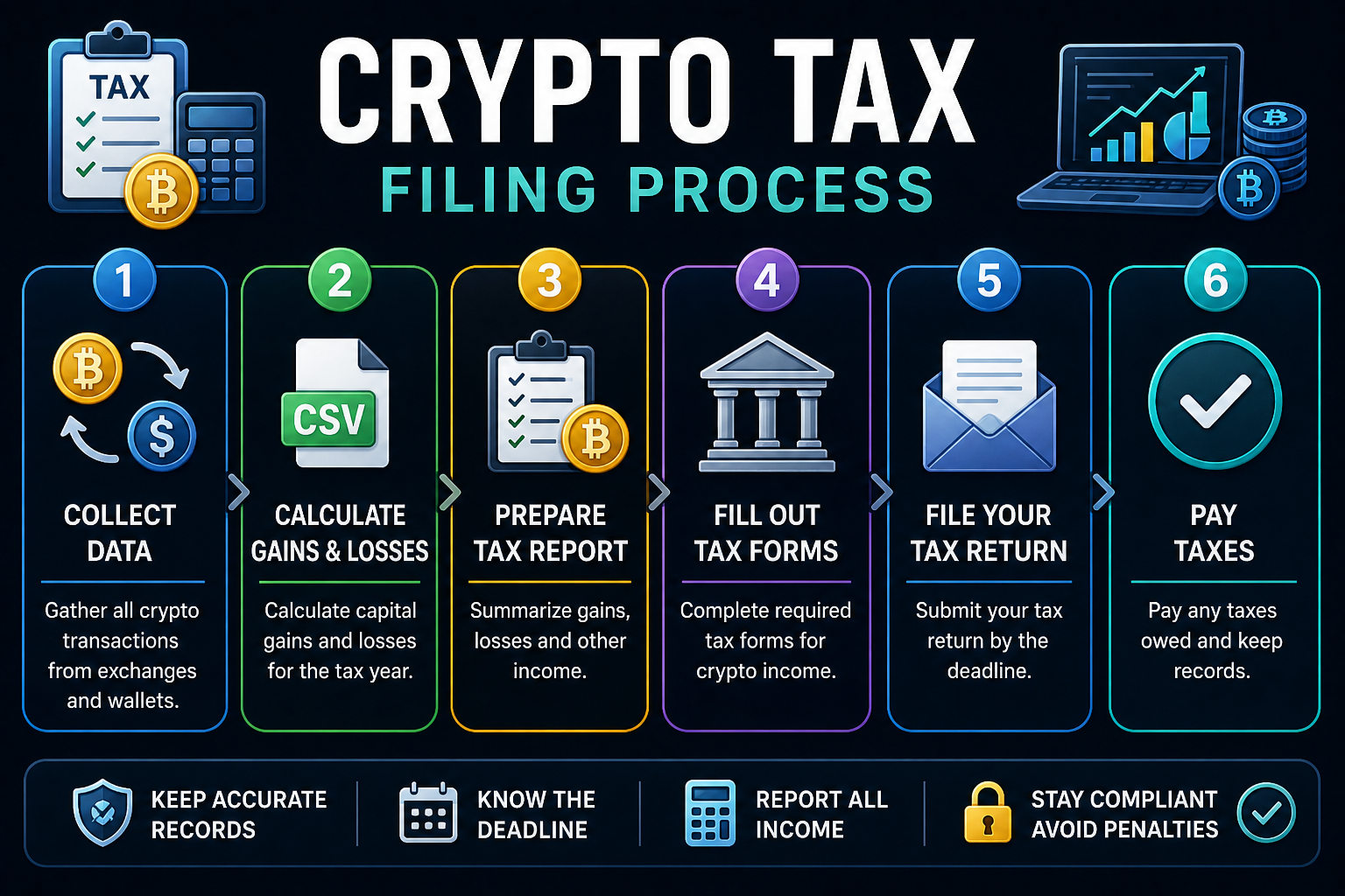 CRYPTO TAX

DATA &rarr; GAINS &rarr; REPORT &rarr; FILE &rarr; PAY