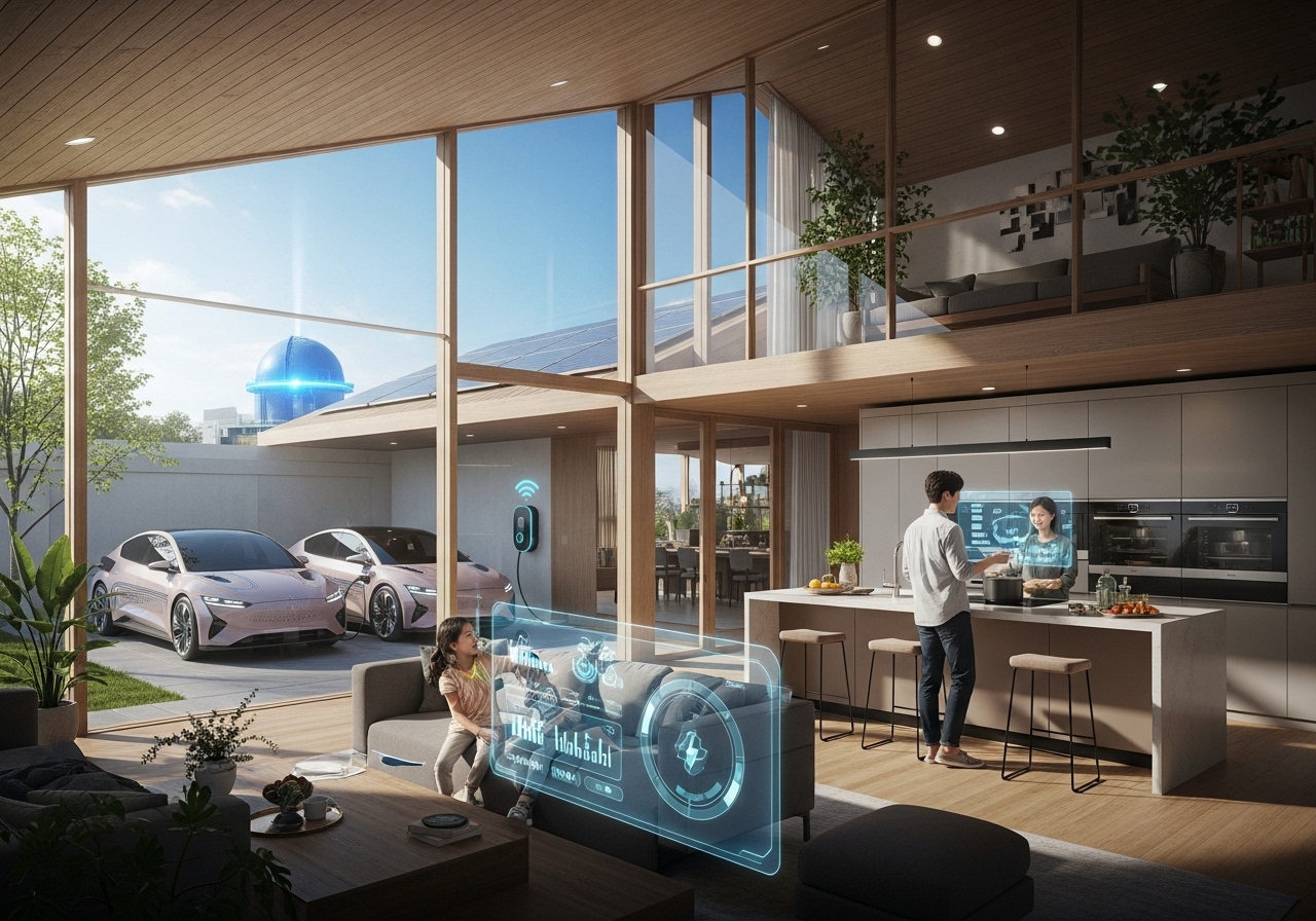 eco-friendly smart home in the near future powered by nuclear fusion energy