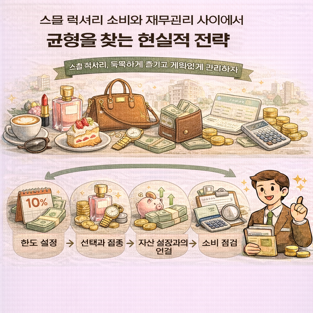 스몰 럭셔리 전략과 재무관리 인포그래픽