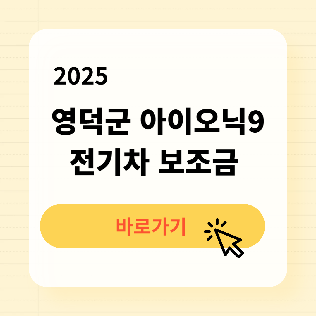 영덕군 아이오닉9 전기차 보조금