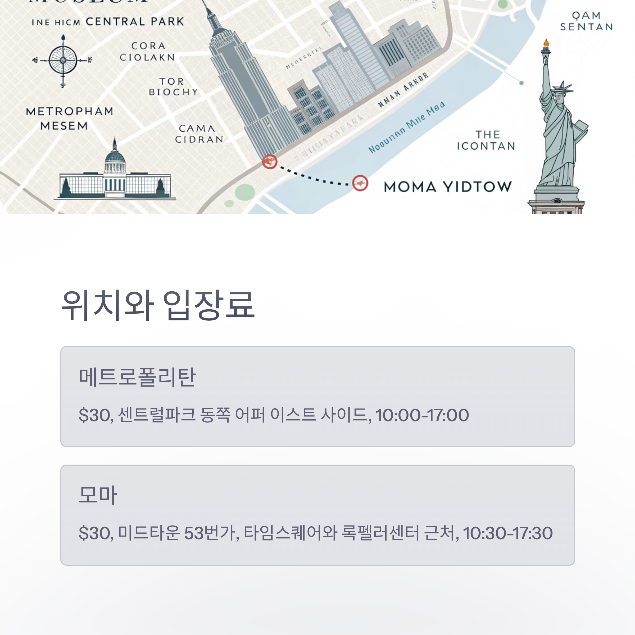 위치와 입장료
