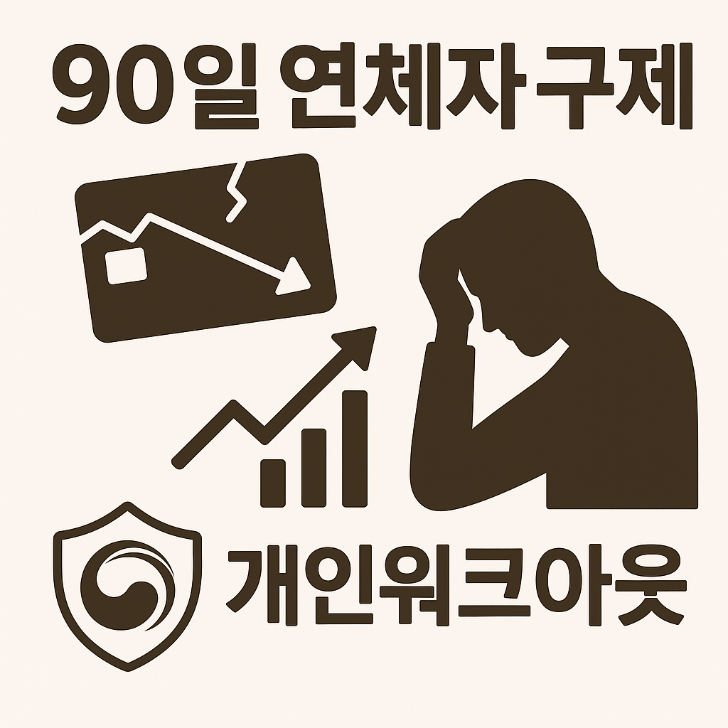 개인워크아웃, 신용회복위원회, 90일 연체자, 채무조정 제도, 연체자 구제, 신용불량자 지원, 정부 채무지원, 이자감면, 상환유예, 서민금융