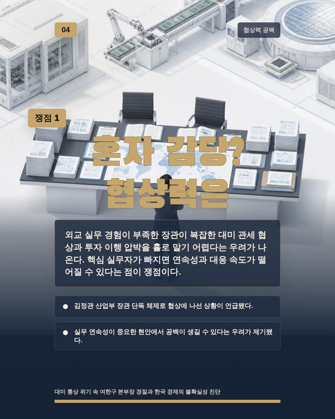 혼자 감당? 협상력은